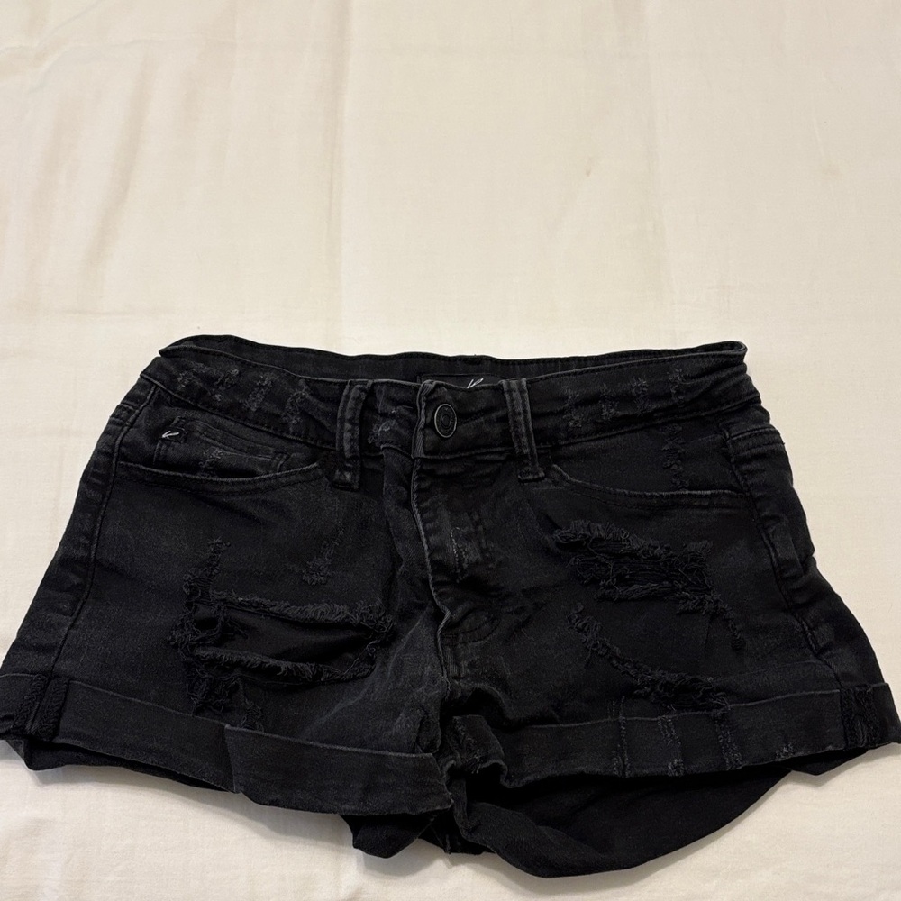 Stylish Black Distressed Women Shorts
